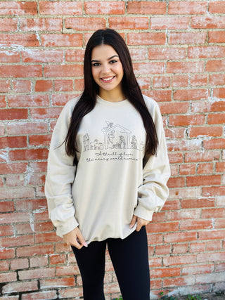 Thrill of Hope Nativity Sweatshirt-Harps & Oli-Shop Anchored Bliss Women's Boutique Clothing Store