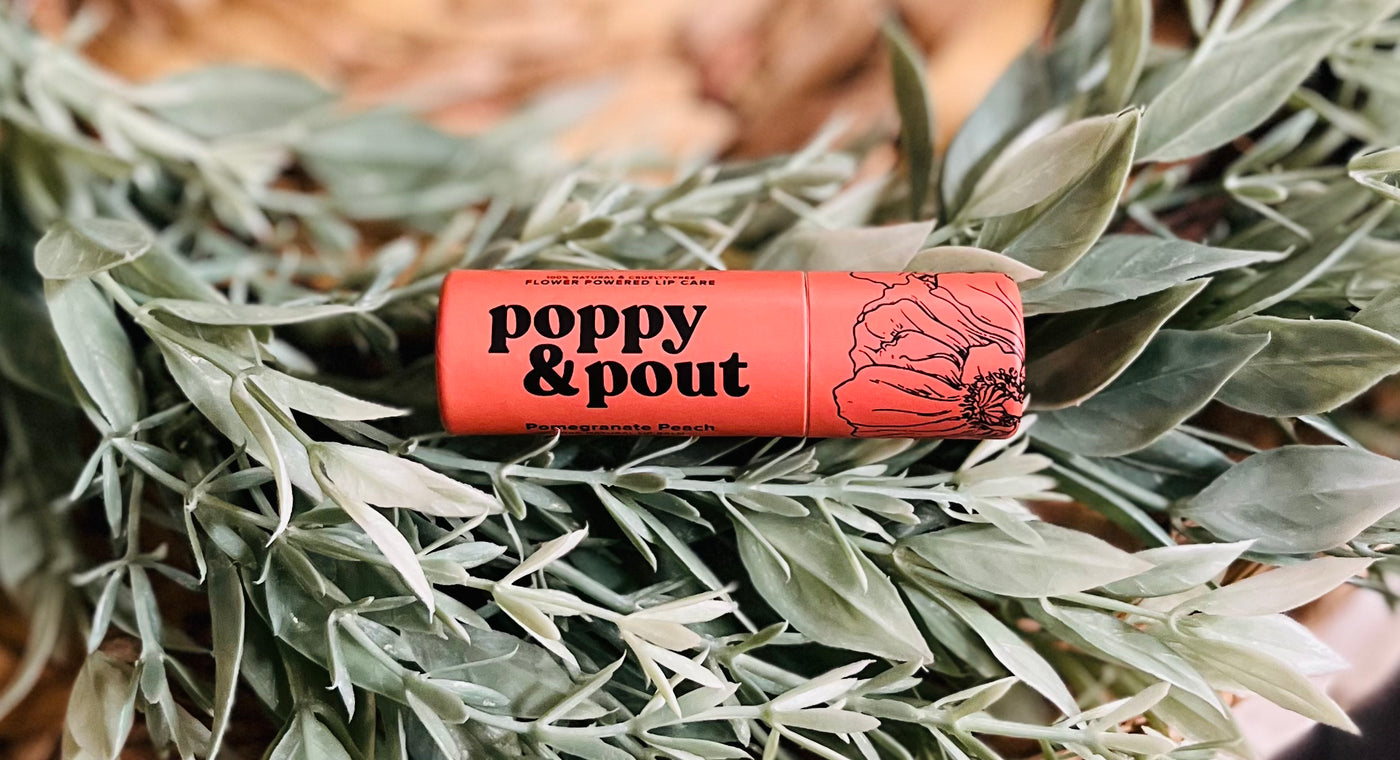 Poppy & Pout Lip Balm • Pomegranate Peach-Brittany Carl-Shop Anchored Bliss Women's Boutique Clothing Store
