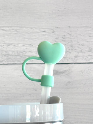 Mint Heart Straw Topper-Brittany Carl-Shop Anchored Bliss Women's Boutique Clothing Store