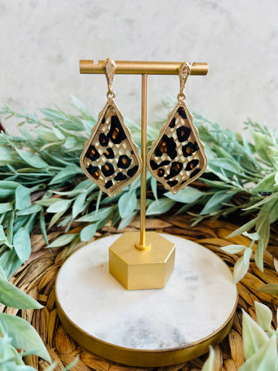 Natalie Leopard Earrings-DMC-Shop Anchored Bliss Women's Boutique Clothing Store