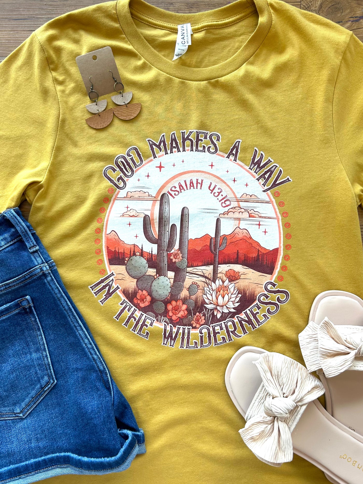 God Makes a Way in the Wilderness Graphic Tee-Harps & Oli-Shop Anchored Bliss Women's Boutique Clothing Store