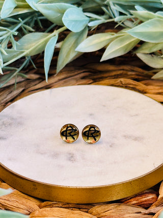 RC Button Stud Earrings-Brittany Carl-Shop Anchored Bliss Women's Boutique Clothing Store