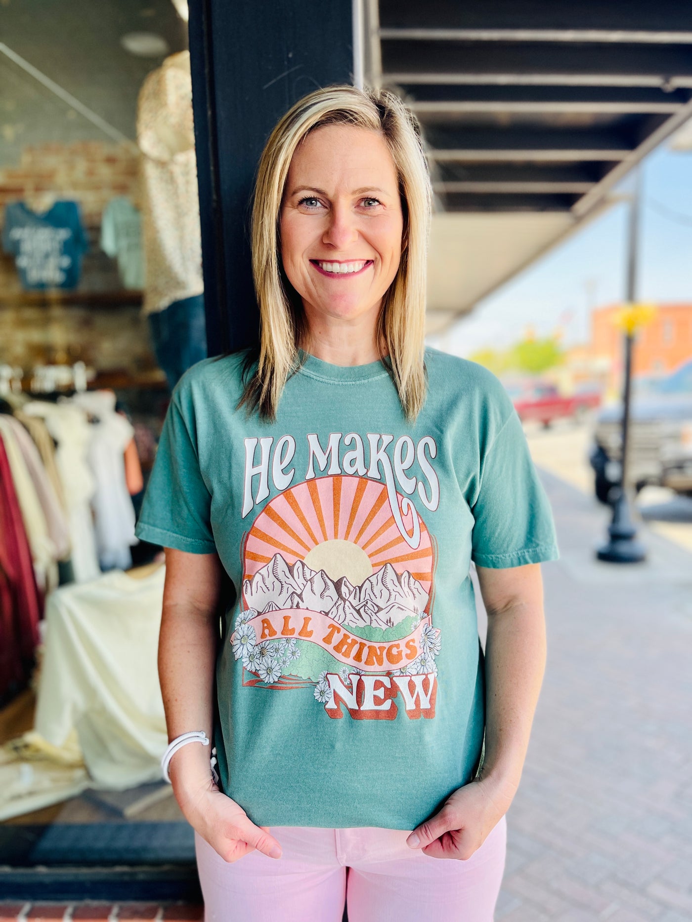 He Makes All Things New Graphic Tee-Harps & Oli-Shop Anchored Bliss Women's Boutique Clothing Store