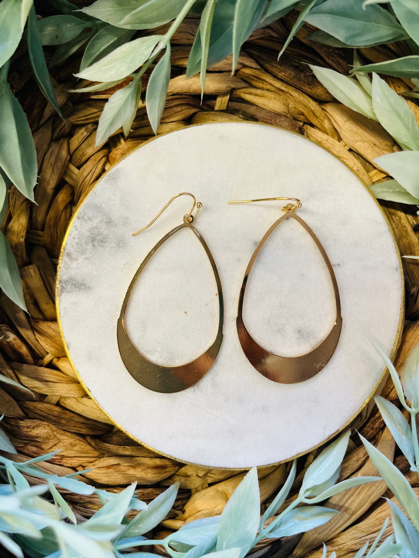 Kristi Teardrop Earrings • Gold-Suzie Q-Shop Anchored Bliss Women's Boutique Clothing Store