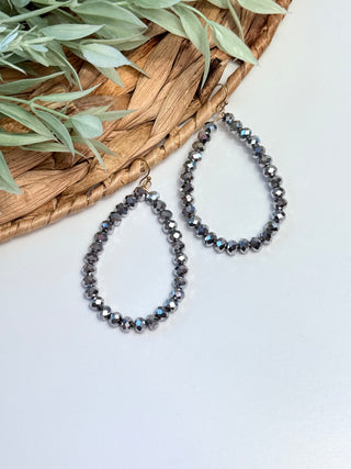 Bailey Teardrop Earrings • Pewter-Sammi-Shop Anchored Bliss Women's Boutique Clothing Store