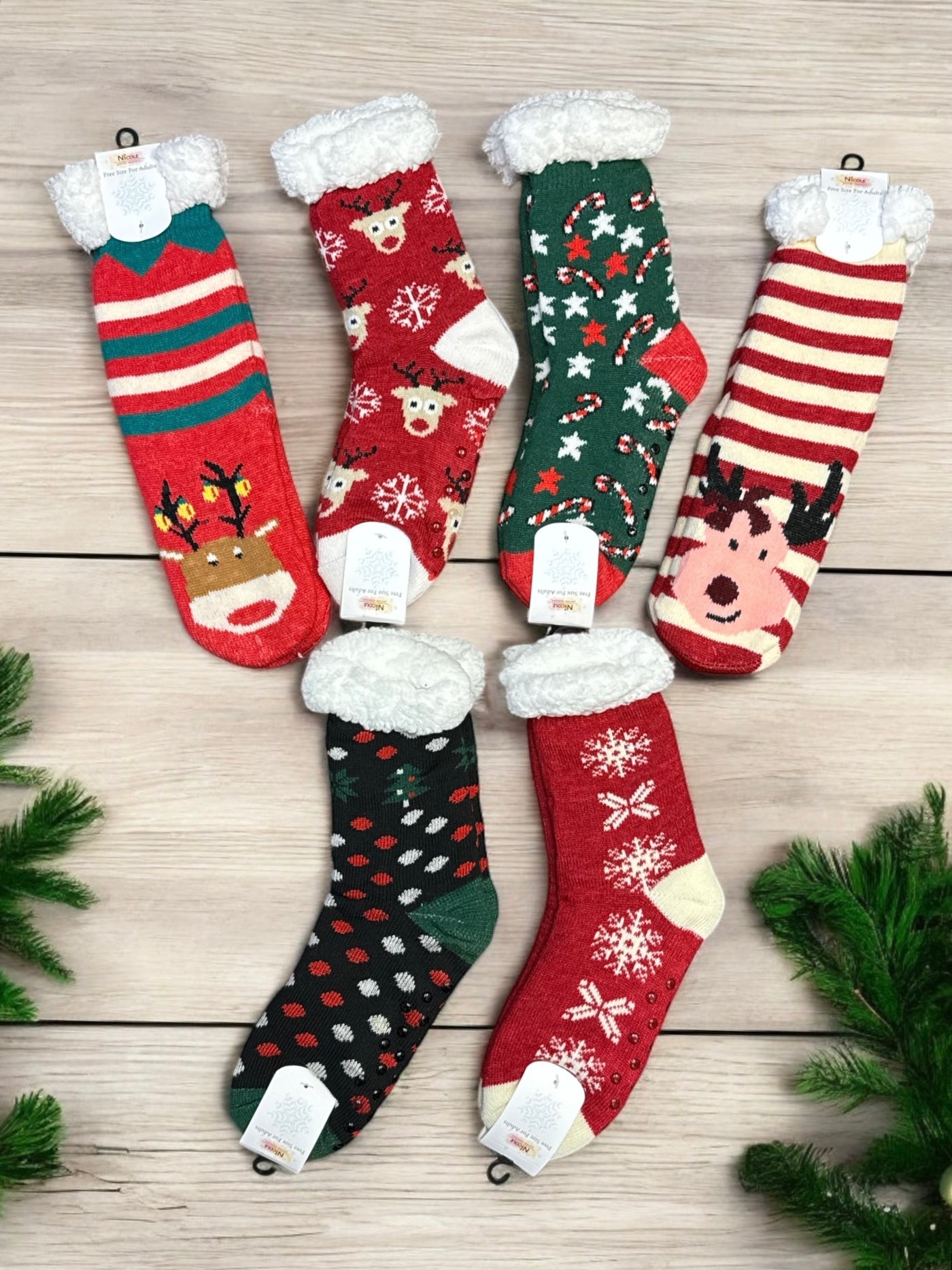 Fuzzy Christmas Socks-DMC-Shop Anchored Bliss Women's Boutique Clothing Store