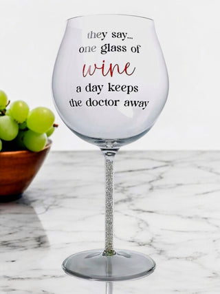 Just One Glass Wine Glass-Stacey Kluttz-Shop Anchored Bliss Women's Boutique Clothing Store