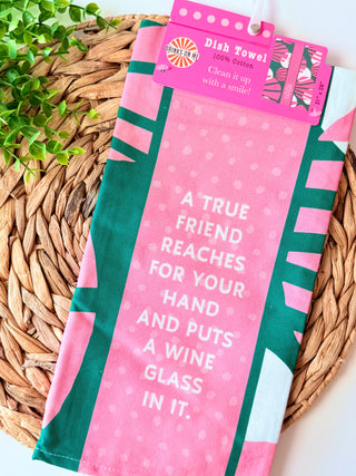 A True Friend Tea Towel-Brittany Carl-Shop Anchored Bliss Women's Boutique Clothing Store