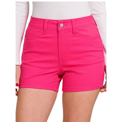 Here We Go High Rise Color Jean Shorts • Fuchsia-Zenana-Shop Anchored Bliss Women's Boutique Clothing Store