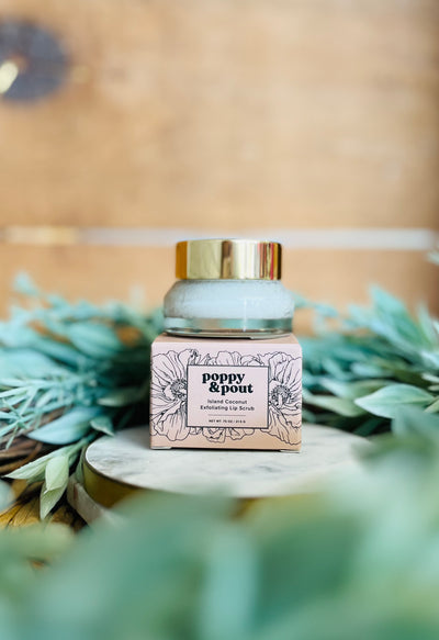 Poppy & Pout Lip Scrub • Island Coconut-Brittany Carl-Shop Anchored Bliss Women's Boutique Clothing Store