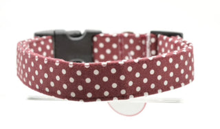 Maroon Spotted Dog Collar-Dog Collar World-Shop Anchored Bliss Women's Boutique Clothing Store