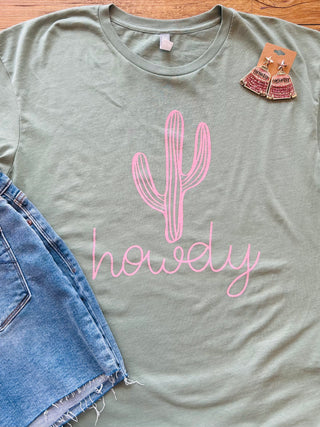 Howdy Cactus Graphic Tee-Harps & Oli-Shop Anchored Bliss Women's Boutique Clothing Store