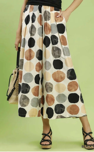 Confetti Chic Wide Leg Dot Pants • Black Mix-Stacey Kluttz-Shop Anchored Bliss Women's Boutique Clothing Store