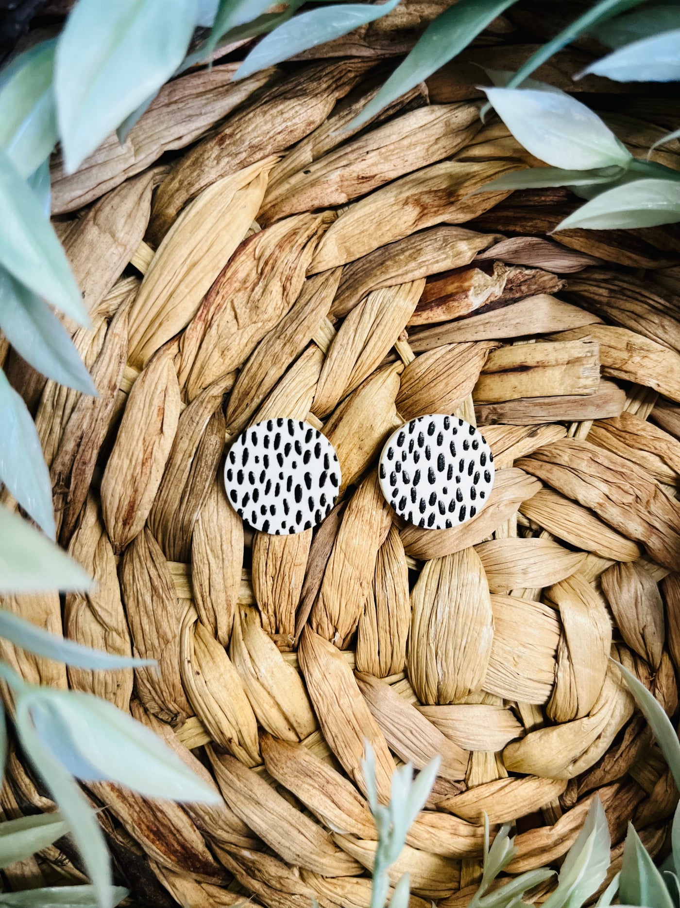 Lizzie Circle Stud Earrings • Spotted-Suzie Q-Shop Anchored Bliss Women's Boutique Clothing Store