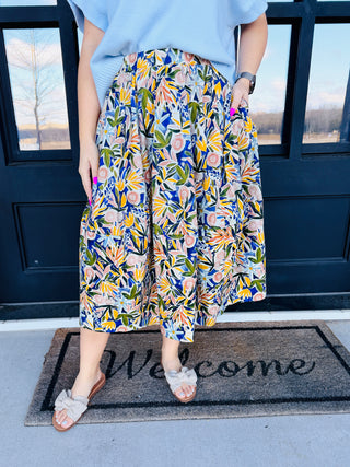 Full of Grace Floral A Line Skirt-Pinch-Shop Anchored Bliss Women's Boutique Clothing Store