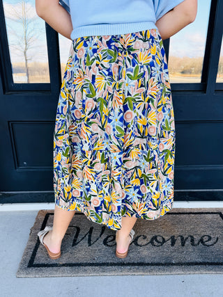 Full of Grace Floral A Line Skirt-Pinch-Shop Anchored Bliss Women's Boutique Clothing Store