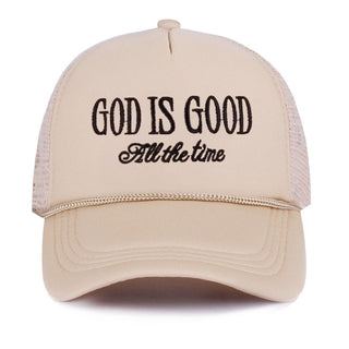 God is Good All the Time Embroidered Cap • Mocha-Zenana-Shop Anchored Bliss Women's Boutique Clothing Store