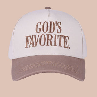 Gods Favorite Embroidered Cap • Mocha-Zenana-Shop Anchored Bliss Women's Boutique Clothing Store