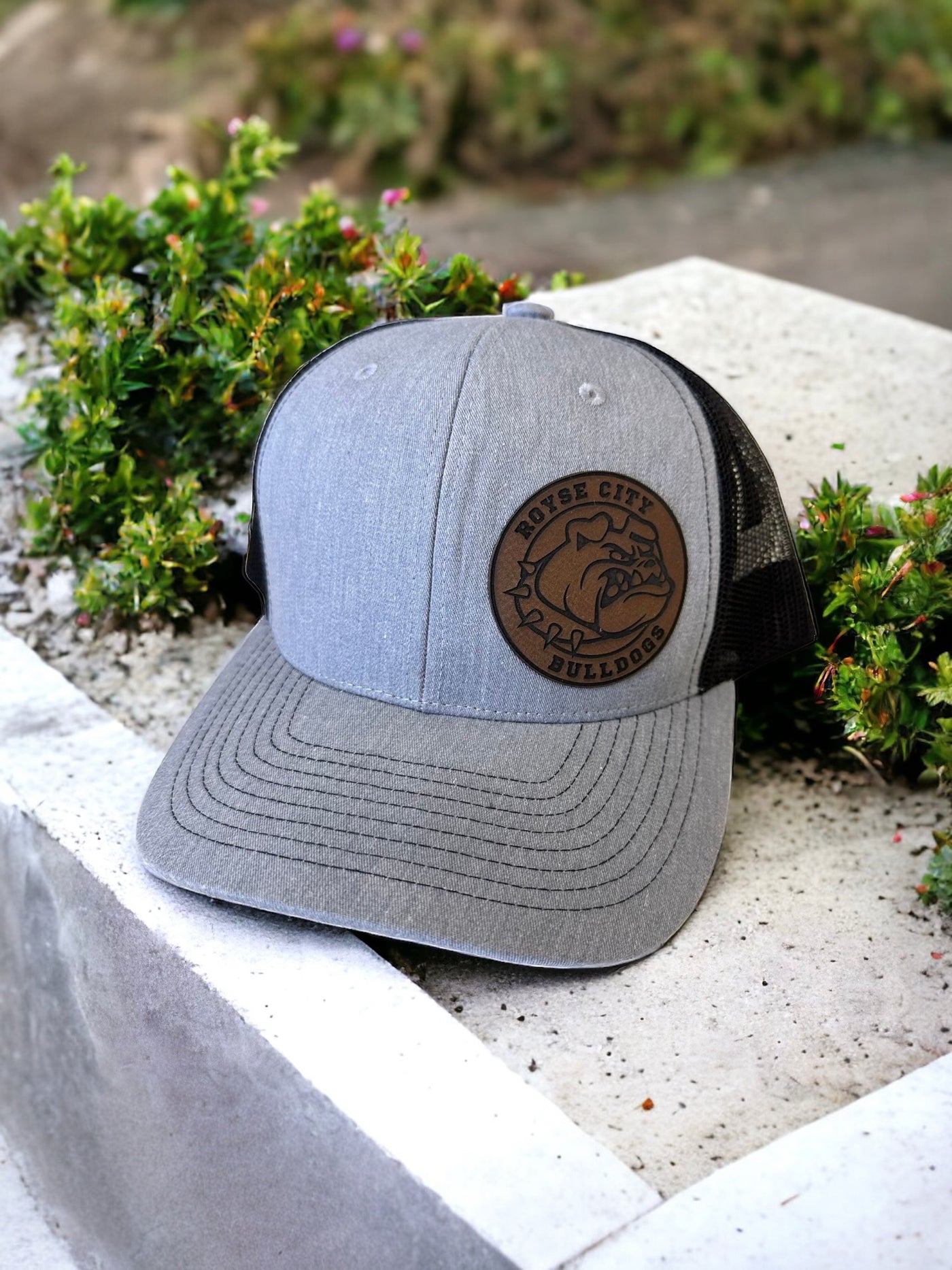 RC Bulldogs Patch Hat • Heather Gray & Black-Brittany Carl-Shop Anchored Bliss Women's Boutique Clothing Store