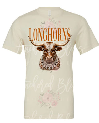 Vogue Longhorns Graphic Tee-Harps & Oli-Shop Anchored Bliss Women's Boutique Clothing Store