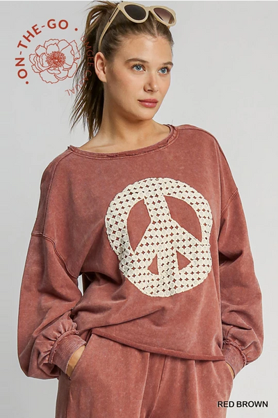 Feeling Groovy Top • Red-Umgee-Shop Anchored Bliss Women's Boutique Clothing Store