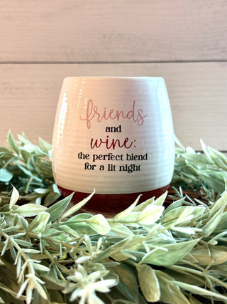 Friends and Wine candle-Stacey Kluttz-Shop Anchored Bliss Women's Boutique Clothing Store