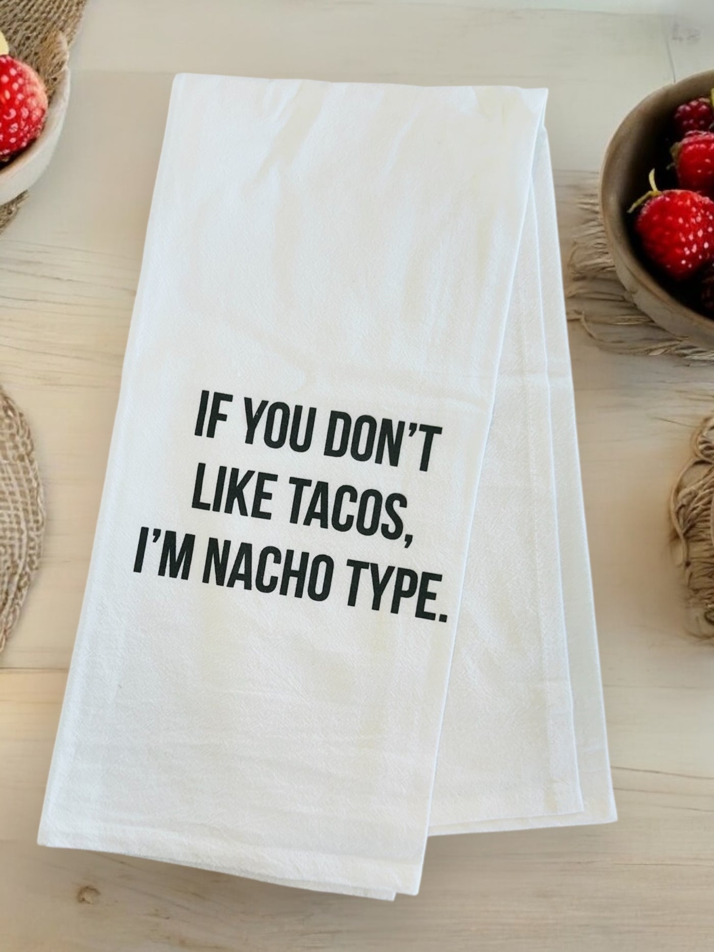 Nacho Type Tea Towel-Brittany Carl-Shop Anchored Bliss Women's Boutique Clothing Store