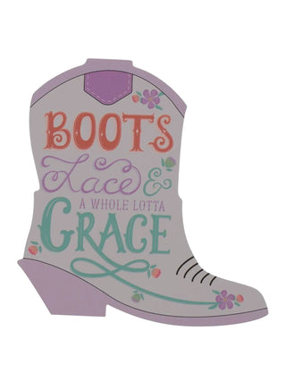 Boots Lace & A Whole Lotta Grace Refrigerator Magnet-Brittany Carl-Shop Anchored Bliss Women's Boutique Clothing Store