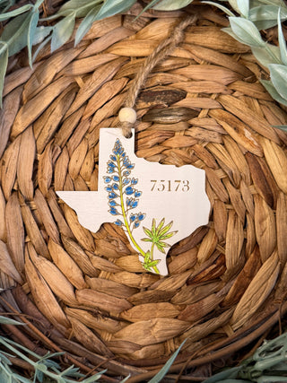 Community 75173 Bluebonnet Texas Wooden Ornament-Brittany Carl-Shop Anchored Bliss Women's Boutique Clothing Store