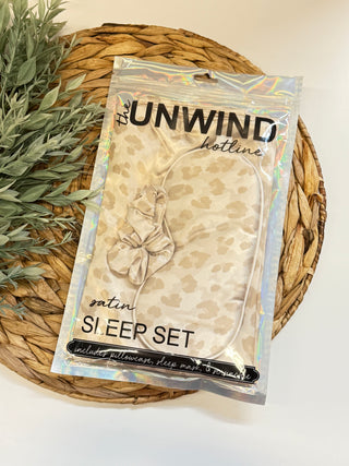 Unwind Hotline Satin Sleep Set-Hotline Hair Ties-Shop Anchored Bliss Women's Boutique Clothing Store