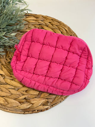 On The Go Puffer Bum Bag • Hot Pink-Brittany Carl-Shop Anchored Bliss Women's Boutique Clothing Store