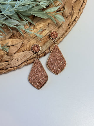 Morgan Druzy Earrings • Pink-Sammi-Shop Anchored Bliss Women's Boutique Clothing Store