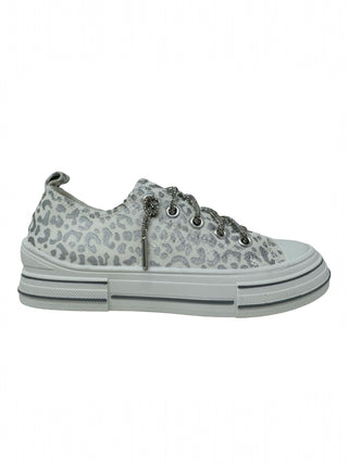 Walk On The Wild Side Sneakers • Silver Leopard-Brittany Carl-Shop Anchored Bliss Women's Boutique Clothing Store