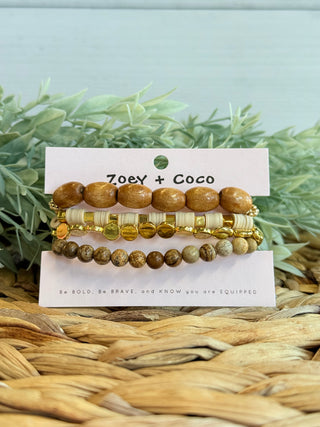 Love It All Stack Bracelet Set•Neutrals-Stacey Kluttz-Shop Anchored Bliss Women's Boutique Clothing Store