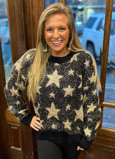 Time To Shine Star Sweater-Emerald Creek-Shop Anchored Bliss Women's Boutique Clothing Store