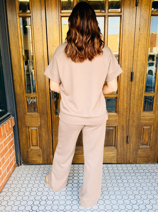 In Good Taste Scuba Lounge Set • Cocoa-Zenana-Shop Anchored Bliss Women's Boutique Clothing Store