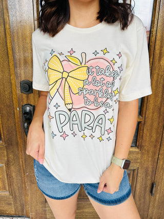 It Takes Alot of Sparkle Paraprofessional Graphic Tee-Harps & Oli-Shop Anchored Bliss Women's Boutique Clothing Store