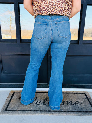 Judy Blue Amazed By You Flare Denim Jeans-Judy Blue-Shop Anchored Bliss Women's Boutique Clothing Store