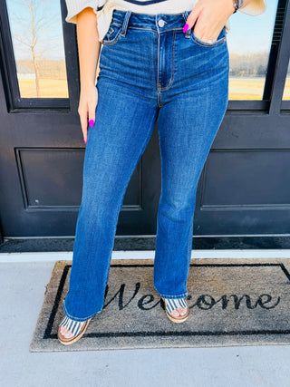 Judy Blue Keep Shining Bootcut Denim Jeans-Judy Blue-Shop Anchored Bliss Women's Boutique Clothing Store