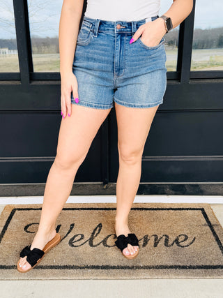 Judy Blue Summer Nights Denim Shorts-Judy Blue-Shop Anchored Bliss Women's Boutique Clothing Store