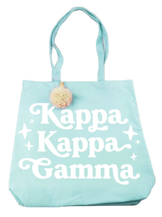 Sorority Retro Pom Pom Tote Bag-Sorority Shop-Shop Anchored Bliss Women's Boutique Clothing Store