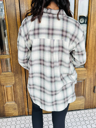 Let's Stay Put Plaid Flannel Top • Jade-Be Cool-Shop Anchored Bliss Women's Boutique Clothing Store