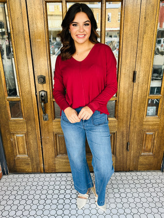 Living the Dream Sweater • Cabernet-Zenana-Shop Anchored Bliss Women's Boutique Clothing Store