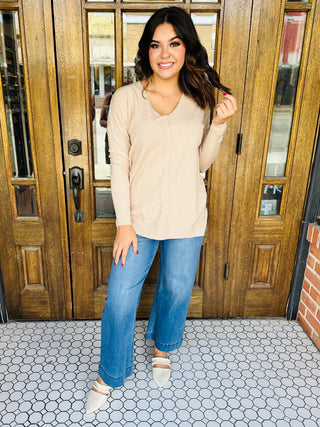 Living the Dream Sweater • Oatmeal-Zenana-Shop Anchored Bliss Women's Boutique Clothing Store