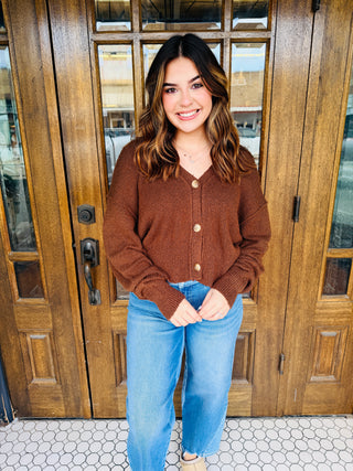 Lost In Your Eyes Cardigan • Brown-Stacey Kluttz-Shop Anchored Bliss Women's Boutique Clothing Store