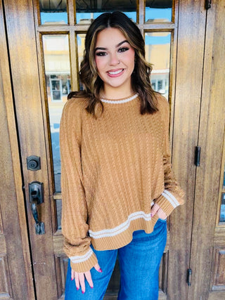 More Than I Imagined Knit Sweater • Camel-HYFVE-Shop Anchored Bliss Women's Boutique Clothing Store