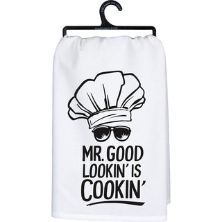 Mr. Good Lookin' Is Cookin' Kitchen Towel-Primitives by Kathy-Shop Anchored Bliss Women's Boutique Clothing Store