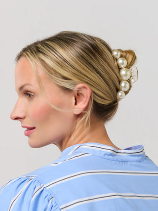 Oversized Pearl Claw Clip-Shiraleah-Shop Anchored Bliss Women's Boutique Clothing Store