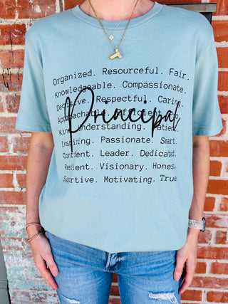 Principal Definition Graphic Tee-Harps & Oli-Shop Anchored Bliss Women's Boutique Clothing Store