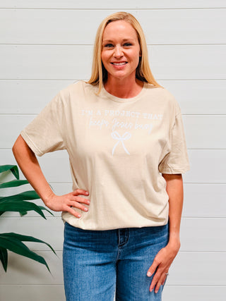Project That Keeps Jesus Busy Graphic Tee-Brittany Carl-Shop Anchored Bliss Women's Boutique Clothing Store